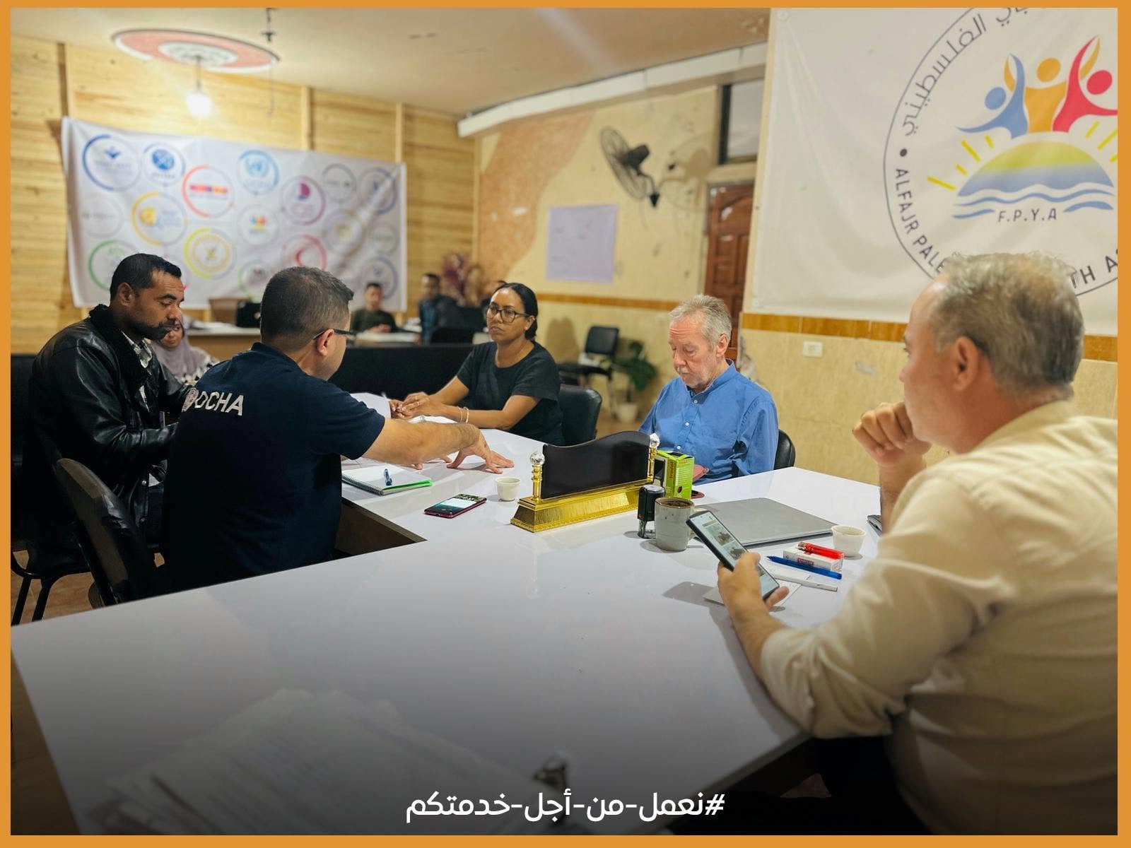 AlFajr and OCHA Discuss an Urgent Response to Protect Displaced Families Along the Seashore
